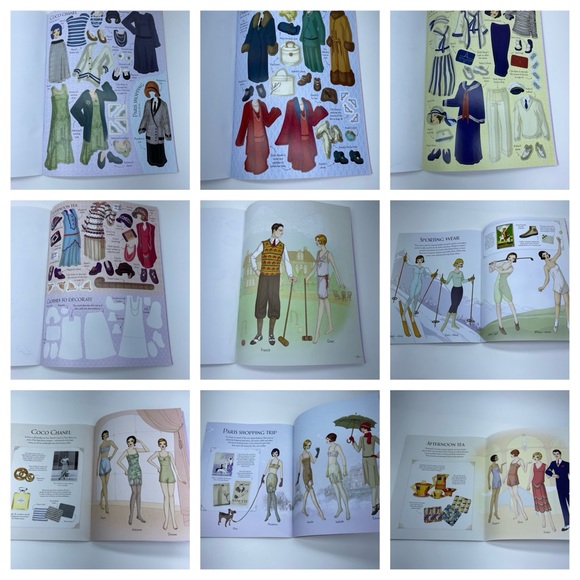 Vintage Paper Dolls Usborne Historical Sticker Paper Dolls 1920's Fashion New - Picture 3 of 16